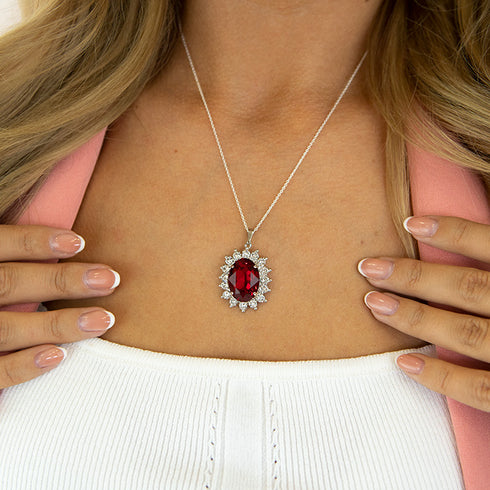 Кулон "Ferro (Siam)" с кристаллами Swarovski™